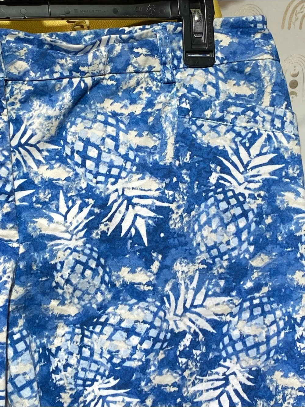 Coral Bay Blue and White Tropical Print Shorts